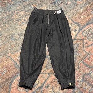 Elegant Charcoal Wide Leg Jeans